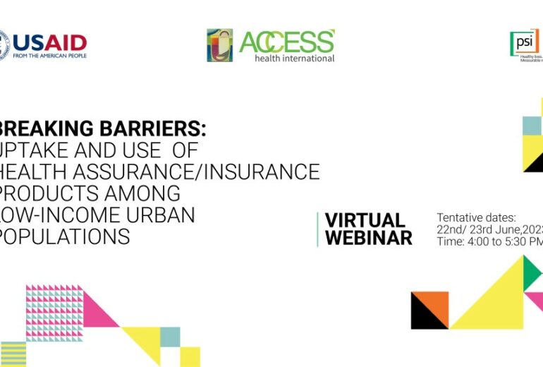 Upcoming Webinar on Health Assurance & Insurance for the 
