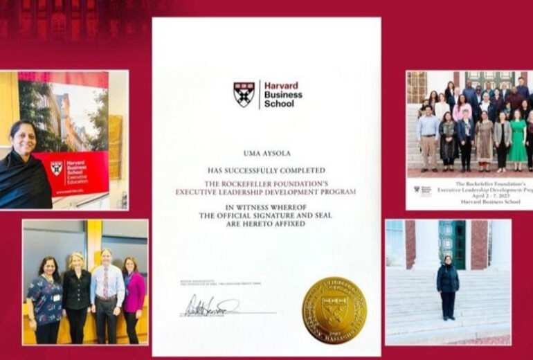 Dr. Uma Aysola participates in Harvard Business School Executive Leadership Development Program