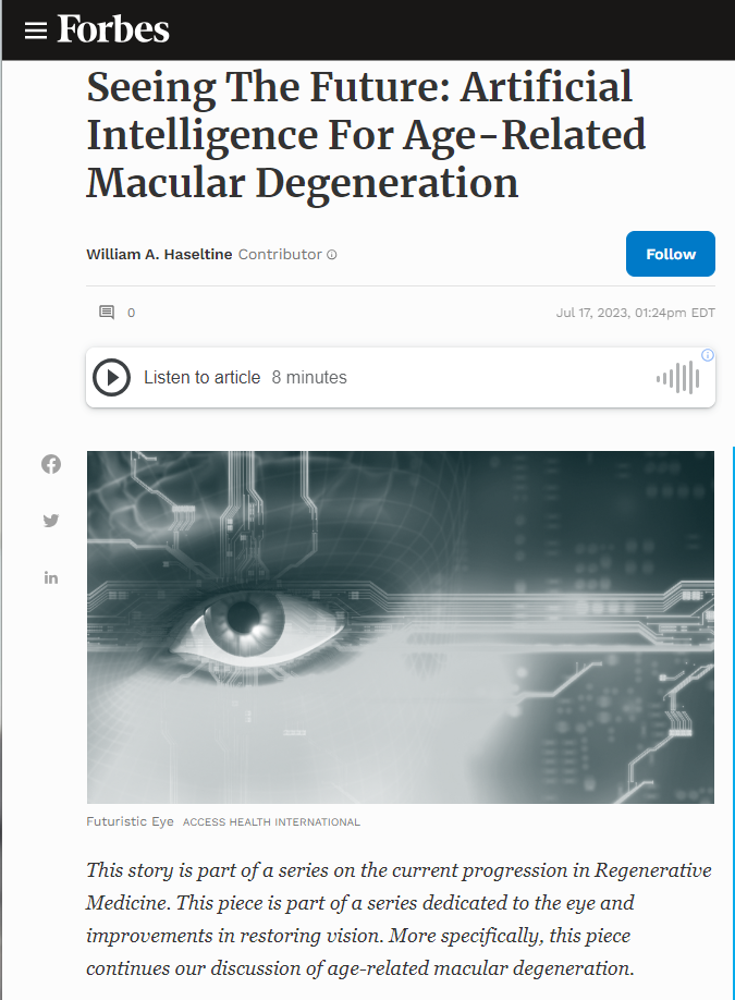 Seeing The Future: Artificial Intelligence For Age-Related Macular