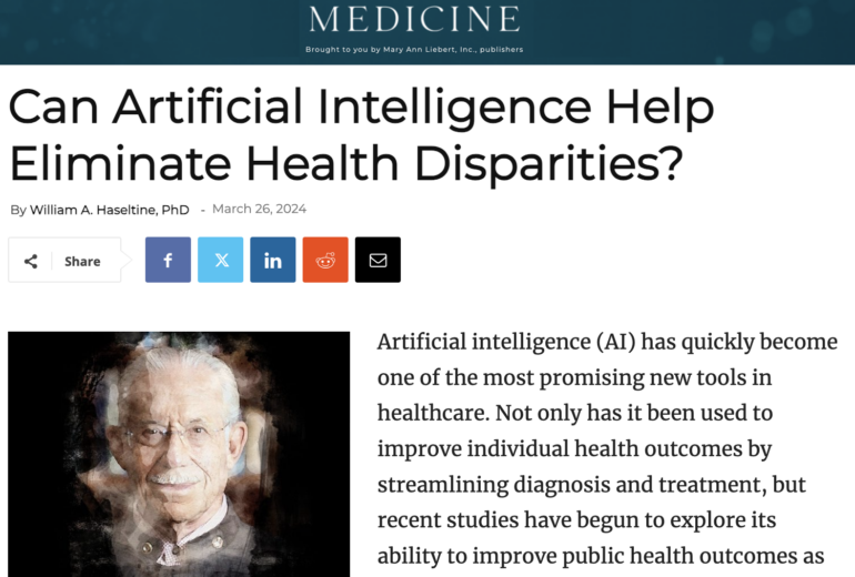 Can Artificial Intelligence Help Eliminate Health Disparities?