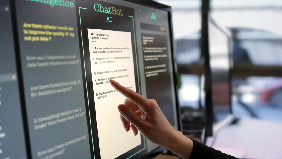 Artificial intelligence touch screen