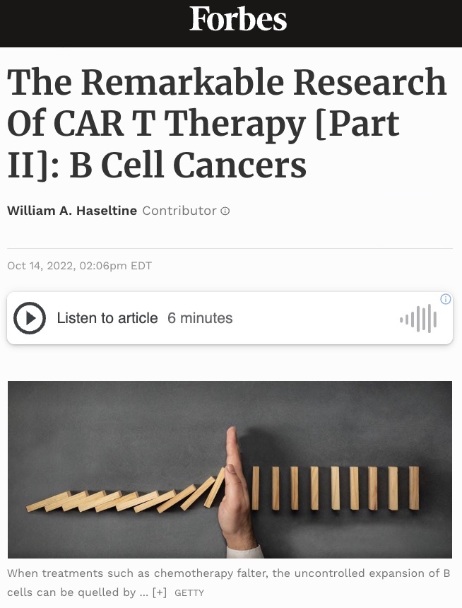 CAR T and B cell cancers!