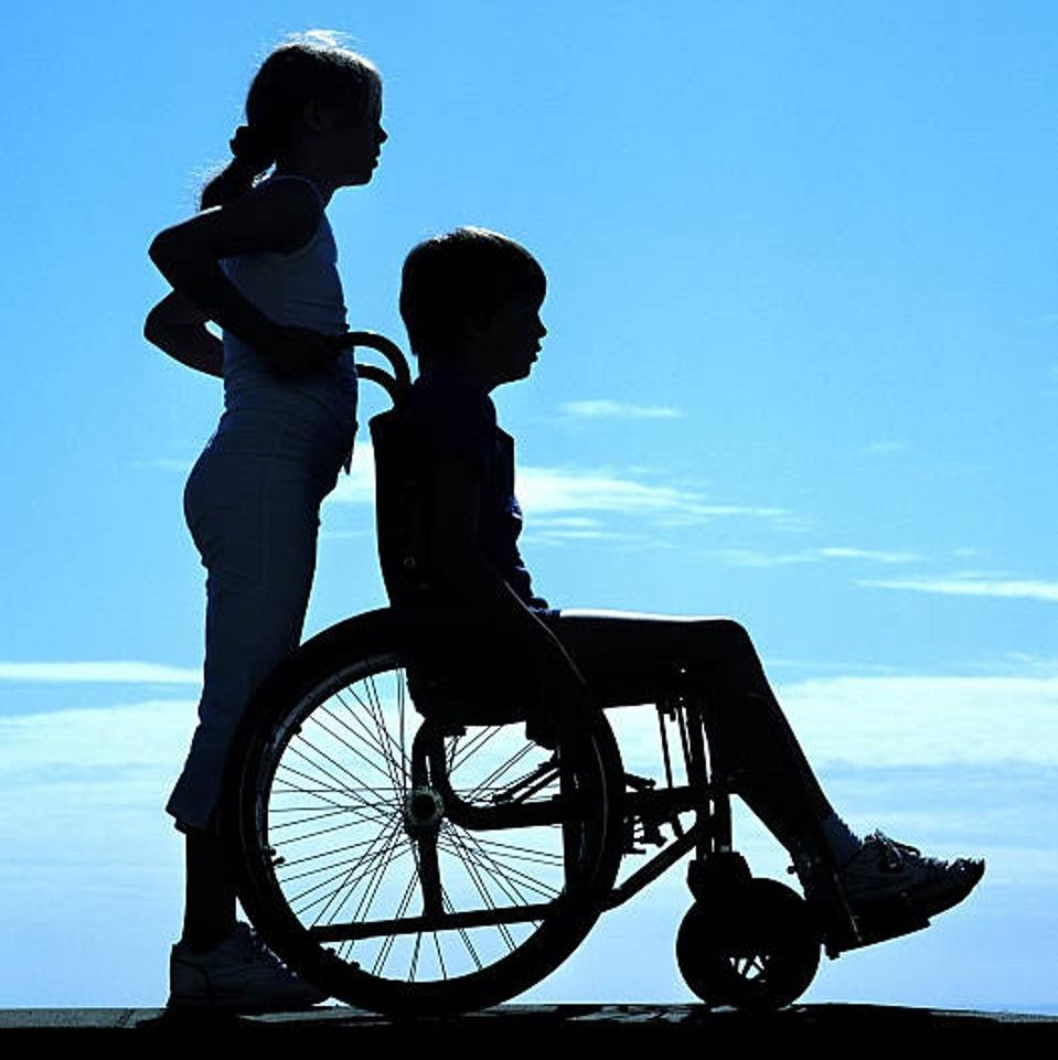 child in wheelchair