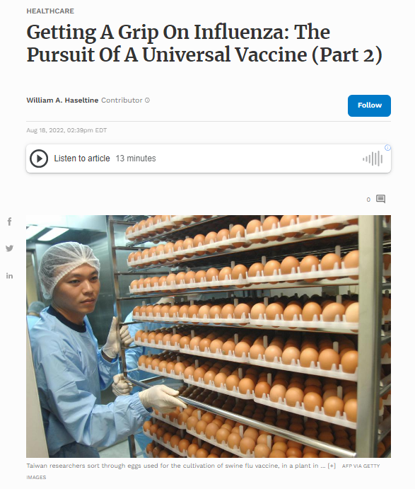 Scientist pushing cart of eggs