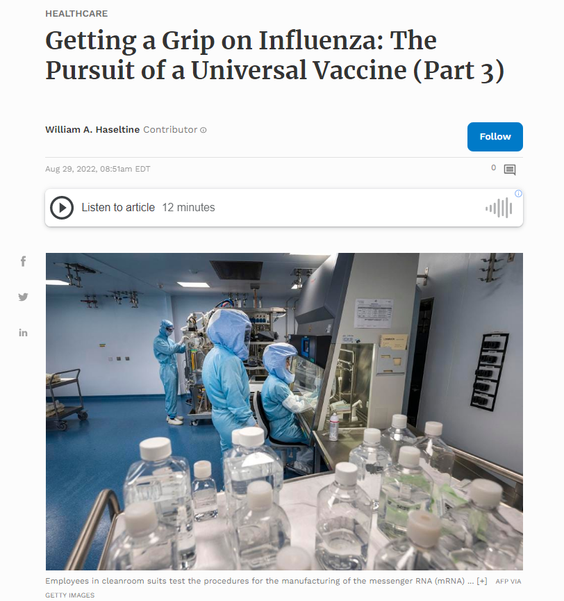 Scientists synthesizing mRNA in laboratory.